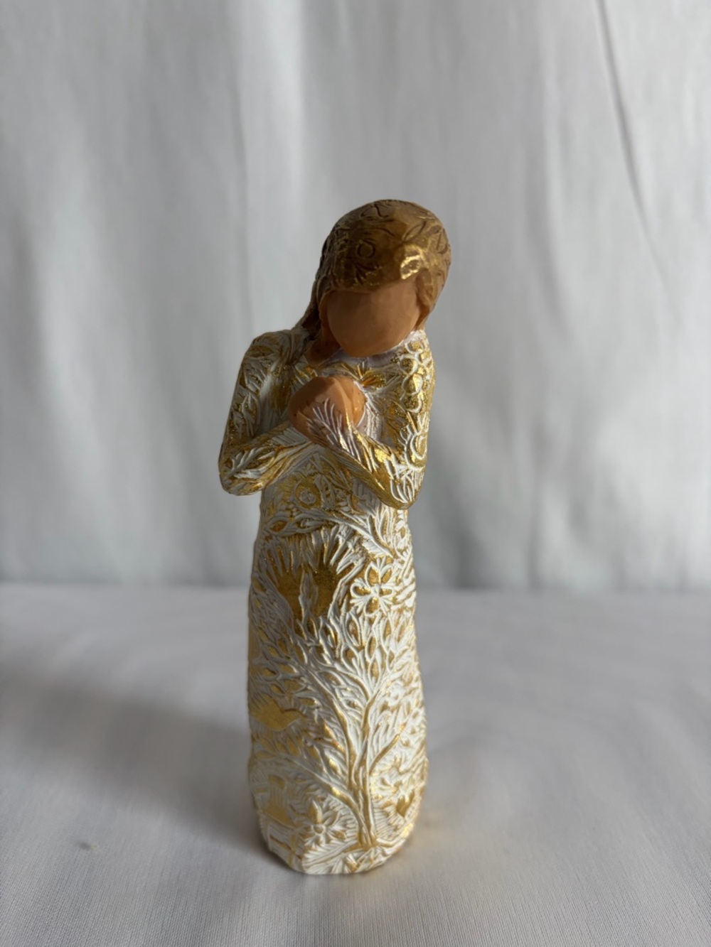 Willow Tree Gold and White Embrace Figurine